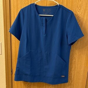 Figs Royal Blue Medical Scrub Top